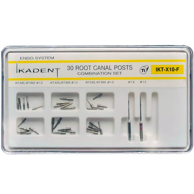 Штифты титановые IKT-X10-F (30шт+2инстр) Ikadent