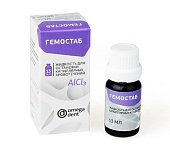 Жидкость для остановки капилярного кровотечения Гемостаб AlCl3 (13мл) Омега-Дент, Россия