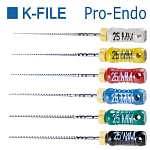 K-files (дрильборы ручн.) (6шт) Pro-Endo L-21 №15-40 VDW GmbH, Германия 