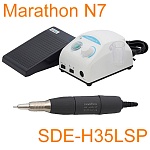 Микромотор зуботехнический в комплекте: блок Marathon 7, наконечн. SDE-H35LSP, педаль SFP-27