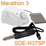 Микромотор зуботехнический в комплекте: блок Marathon 3 Champion, наконечн. SDE-H37SP, педаль SFP-27